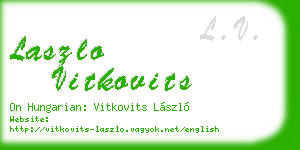 laszlo vitkovits business card
